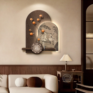 Décoration Murale Rétro Inspirée <span class=keywords><strong>de</strong></span> la Dynastie Song avec Motif 3D Poireau pour une Ambiance Auspicieuse dans la Salle à Manger ou le Salon - Product Image 6