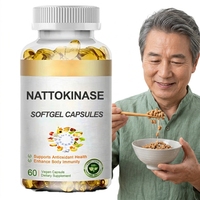 Ausreson OEM Nattokinase Extrait de Natto Suppléments en gélules souples Prix de gros naturel 10000 FU 20000 FU Capsules de Nattokinase en gélules souples