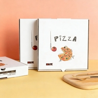 Boîtes à pizza en carton ondulé personnalisées en gros, 12, 16, 18 pouces, en papier kraft, matériaux recyclés, jetables, imperméables, impression de logo, prix bas