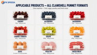 Multi-head servo 6-kops machine voor het automatisch etiketteren van verse producten, fruitpunnetten en clamshells