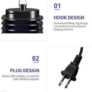 Dispositif répulsif anti-<span class=keywords><strong>moustiques</strong></span> électrique, capture d'insectes, lumière Led, lampe anti-mouche, <span class=keywords><strong>appareil</strong></span> de choc électrique, 1 pièce - Product Image 2