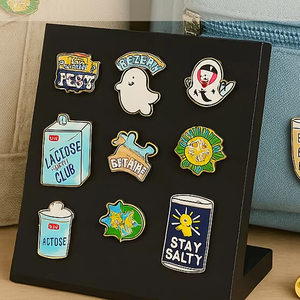 Pin insignia de identificación de fábrica esmalte de aleación de Zinc personalizado pines mixtos duradero antioxidante para mercancía corporativa personalizada - Product Image 1