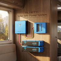 Système d'alimentation onduleur-chargeur 5kW 48V pour camping-car, batterie LFP 5.12kWh, 6000 cycles, UPS avec commutation 20ms pour Van Life et alimentation de secours d'urgence