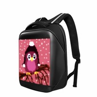 Mochila Moderna con Pantalla LED de Mensajes con Sensor de Luz, Bolsa para Portátil LED Portátil, Bolsa con Pantalla LED Digital de Mensajes en Movimiento