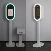 Photomaton ovale de haute qualité pour iPad avec télécommande et éclairage LED RGB, facile à assembler, idéal pour la location de mariages