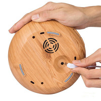 Humidificador con Aroma a Madera Oscura, Difusor de Aceites Esenciales Ultrasónico de 300 ml, Luz Colorida, Silencioso, Difusor de Aire para Habitaciones