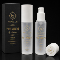 Emballage de flacon de soin de la peau personnalisé givré, luxe, 50 ml, 100 ml, flacon pompe sans air en plastique pour soin de la peau