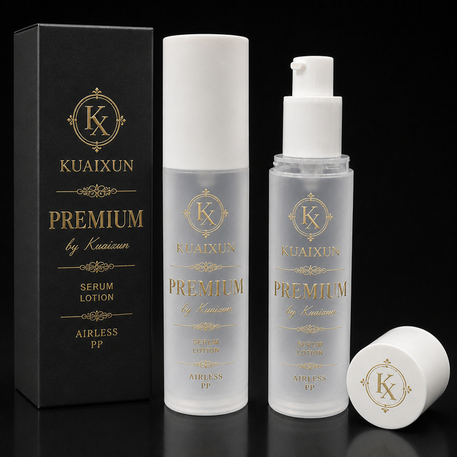 Frosted Custom Skincare Bottle Packaging Luxury 50ml 100 ml Airless Plastic Pump Bottle for Skincare