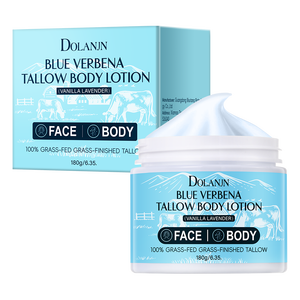 Baume Fouetté Hydratant Visage et Corps au Suif <span class=keywords><strong>de</strong></span> Bœuf Nourri à l'Herbe, Huile <span class=keywords><strong>de</strong></span> Coco, Cire d'Abeille et Verbena OEM pour la Peau - Product Image 5