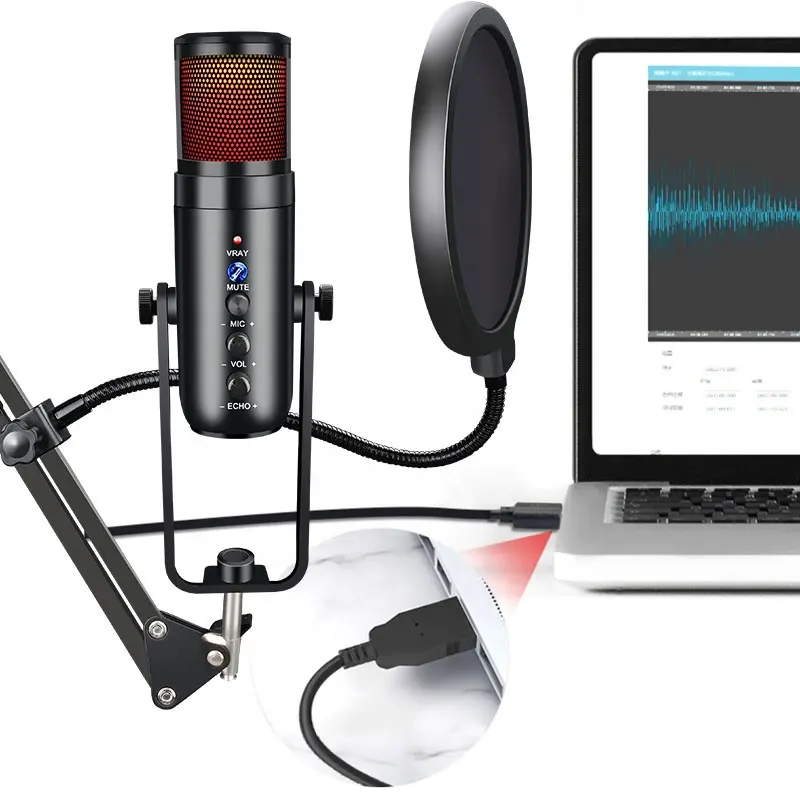 Benutzer definierte USB Wireless Laval ier Mikrofon Professional Home Entertain ment Gaming Mikrofon Musik produktions ausrüstung