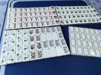Nouvel ensemble de mahjong américain 3 couches en acrylique à rayures, idéal pour les amateurs de ski, cadeau de Noël ou d'anniversaire, collection 2026, vente chaude