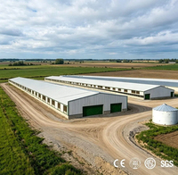 Edificio Prefabbricato Economico in Acciaio per Allevamento, Stalla Metallica per Animali Multipli, Struttura Agricola in Acciaio Resistente