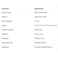 Clous de fixation BX4 compatibles avec la cloueuse Hilti BX4