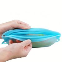 Sac de 1000ml personnalisé facile à nettoyer étanche portable réutilisable silicone congélateur fermeture éclair conteneurs de stockage de nourriture