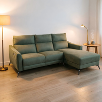 Canapé électrique trois places pour salon, inclinable et réglable, fauteuil en tissu pour personne paresseuse, chaise longue droite en forme de L