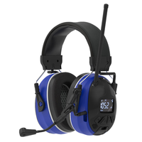 Casque audio sans fil Bluetooth, casque supra-auriculaire, radio FM, micro, pliable, protection auditive, réduction du bruit, protège-oreilles de sécurité