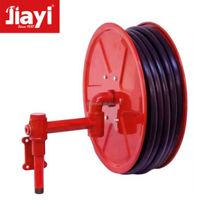 레드 블랙 컬러 고무 호스 19mm 25mm 33mm 화재 호스 릴 (노즐 스윙 고정 호스 릴 포함) - Product Image 4