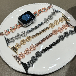 Bracelets de montre Fashion Girly Flower pour <span class=keywords><strong>Apple</strong></span> <span class=keywords><strong>Watch</strong></span> <span class=keywords><strong>8</strong></span> Ultra 49mm 3 4 5 6 7 Bracelet pour IWatch 38 <span class=keywords><strong>45mm</strong></span> Bracelet Bracelets de montre en alliage - Product Image 6