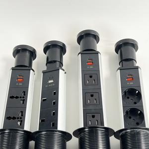 Wholesale Customized Hand-Pull Kitchen Island <strong>Pop</strong> <strong>Socket</strong> with 3 Outlets Wireless Charging Manual Lift Vertical Power Outlet - Product Image 4
