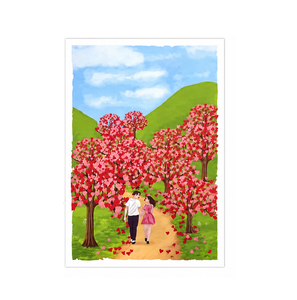 Tarjeta de Felicitación Artesanal 3D con Diseño de Árbol de Corazones, Arte en Papel Romántico para Parejas, Regalo de Cumpleaños, Aniversario o Graduación - Product Image 1