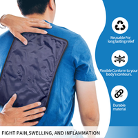 Grande compresse réutilisable chaude/froide en taffetas de nylon avec gel pour soulager les douleurs lombaires et musculaires