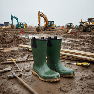 TTAKE Green Pvc Safety <b>Boot</b> With Sole For <b>Work</b> Protection - Product Image 3