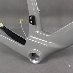 Full Hidden Cable Gray Paint Disc Road Bike <b>Frame</b> TT-X38 Carbon Fiber T1000 T47 Thread BB Size 47/49/52/54/56/58cm - Product Image 4