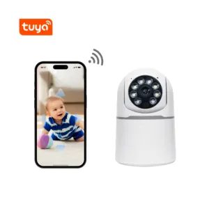 Telecamera di sicurezza per la casa 3MP HD Plug-in telecamera WiFi per interni visione notturna 2 vie Audio Smart rilevamento umano scheda telecamera di memoria