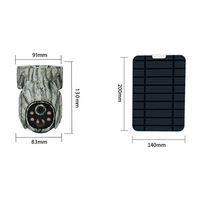 Caméra de chasse solaire 4G WIFI 1080P 3MP avec vidéo en direct pour la surveillance des oiseaux et des animaux sauvages, avec carte TF 256 Go