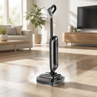 Laveur de sols T500 Pro à stérilisation à l'eau bouillante 100°C, 24 kPa, 180 °   Serpillère intelligente à plat pour nettoyage humide et sec avec double mode de séchage