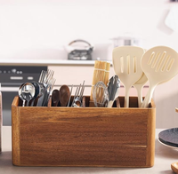 Organisateur de rangement de cuisine multifonctionnel sur pied, en bois massif moderne, à trois niveaux, pour bols, assiettes et plats
