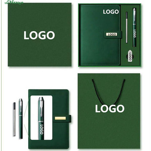 <span class=keywords><strong>2026</strong></span>年热销促销商务A5 PU皮革笔记本带笔USB闪存盘定制徽标豪华公司企业礼品盒套装 - Product Image 4