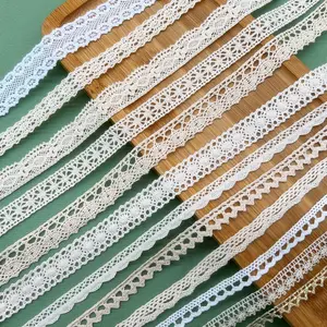 1-2厘米窄DIY缝制刺绣钩针棉花边连衣裙桌布