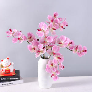Nouvel arrivage de grandes fleurs d'orchidées artificielles 7 têtes Real Touch <span class=keywords><strong>Vanda</strong></span> faites à la main Design réaliste pour la décoration de la maison et du mariage - Product Image 1