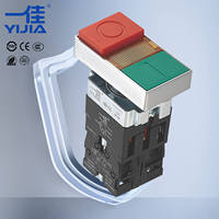 YJ139-XB2-D Botón Pulsador Momentáneo Iluminado de Doble Cabeza de 22MM para Control de Encendido, 10A de Alta Corriente, LED de Alta Intensidad, 1NO1NC YJ139-XB2