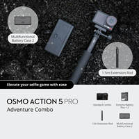 Caméra d'action originale Osmo Action 5 Pro Adventure Combo 4K/120fps, étanche, capteur 1/1.3 pouces, tournage extrême