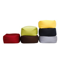 OEM ODM Pouf en toile de coton et tissu élastique pour projets commerciaux et de villas, personnalisable, vente en gros, direct usine, avec garnissage de billes