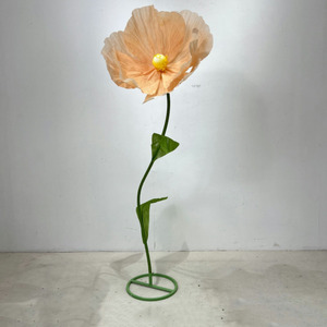 Flores de Papel Gigantes de Amapola para Decoración de Bodas, Adornos Artificiales para Ventanas de Hotel, Venta Directa al por Mayor - Product Image 6