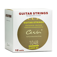 OEM Customization Anti-rust Coated 12-53 Hexagonal Steel Core Brass Acoustic Guitar Strings 6-string Set Nickel Plated Ball End