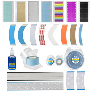 Extensiones de Cabello Sintético en Paquetes de 12 Tiras Rectas con Adhesivo de PU de Doble Cara - Product Image 5