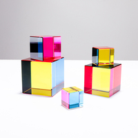Attrape-soleil en cristal coloré en forme de cube, créateur d'arc-en-ciel, attrape-lumière pour fenêtre, décoration de la maison et du jardin