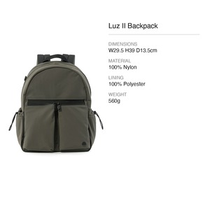 Sac à dos en nylon avec compartiment pour ordinateur portable, sangle de bagage, KEIRYO Luz II 29.5x39cm, pour femme, en stock, Taïwan - Product Image 6