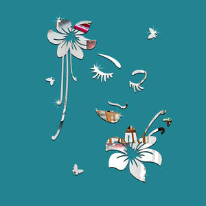 <span class=keywords><strong>Romantique</strong></span> Creative 3D Girl Louts Miroir Acrylique <span class=keywords><strong>Stickers</strong></span> Muraux Vente Chaude Visage Fleurs Mur Art pour <span class=keywords><strong>Chambre</strong></span> et Salle de Beauté - Product Image 3
