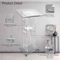 Meubles sur mesure pour usine - Pupitre en acrylique LED sur pied en verre pour présentations de prix, conférences, hôtels et usage domestique