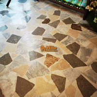 ML-IT006 Carrelage de sol en terrazzo préfabriqué personnalisé en mosaïque de marbre, ciment et résine, poli, affûté, comptoir scellé