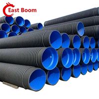 Tuyau ondulé en PEHD de grande taille professionnel DN315 DN400 DN500 DN600 DN800 DN1000 pour évacuation des eaux usées, haute résistance à la pression