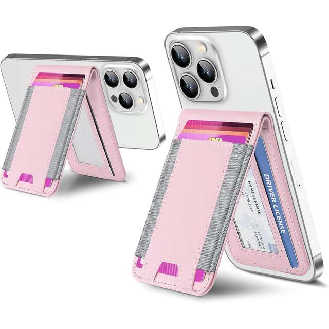 Personalized Women Phone RFID Blocking Leather Card Holder Magnetic Wallet
