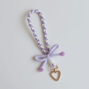 2025 Mùa Xuân/Mùa Hè đơn giản Bowknot dệt <span class=keywords><strong>Keychain</strong></span> dễ thương Cô bé kẹo màu điện thoại di động dây đeo cổ tay điện thoại quyến rũ - Product Image 3