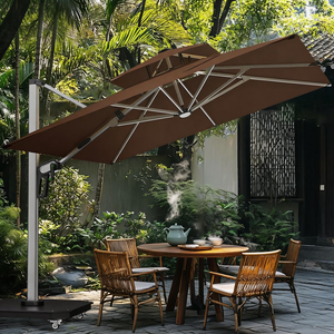 Parasol de terrasse extérieur en aluminium 4x3M sur mesure pour villa, hôtel, avec éclairage solaire - Product Image 1