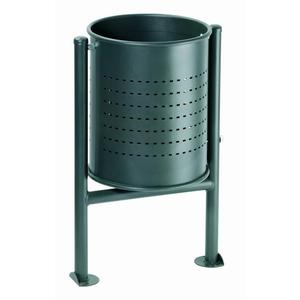 Cestino per Rifiuti Circolare 60 L in Metallo Perforato per Uso Esterno - Product Image 1